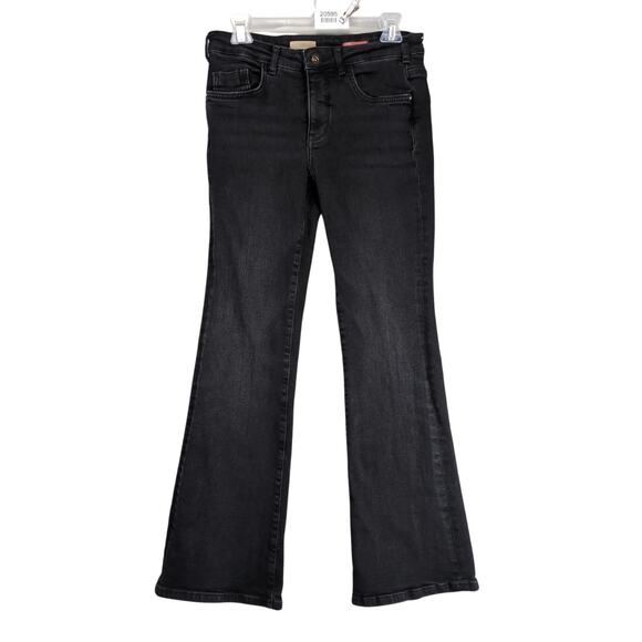 Pilcro Jeans The Demilune Boot Womens 28 Black Stretch Denim Anthropologie 28x29 - Picture 1 of 10